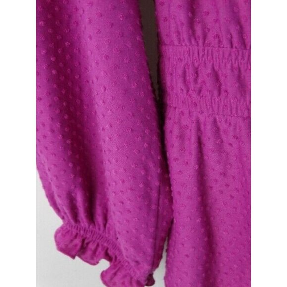 Lane Bryant Women's Top Plus Size 22/24 3X Purple Long Sleeve Peplum Shirt - Picture 5 of 12